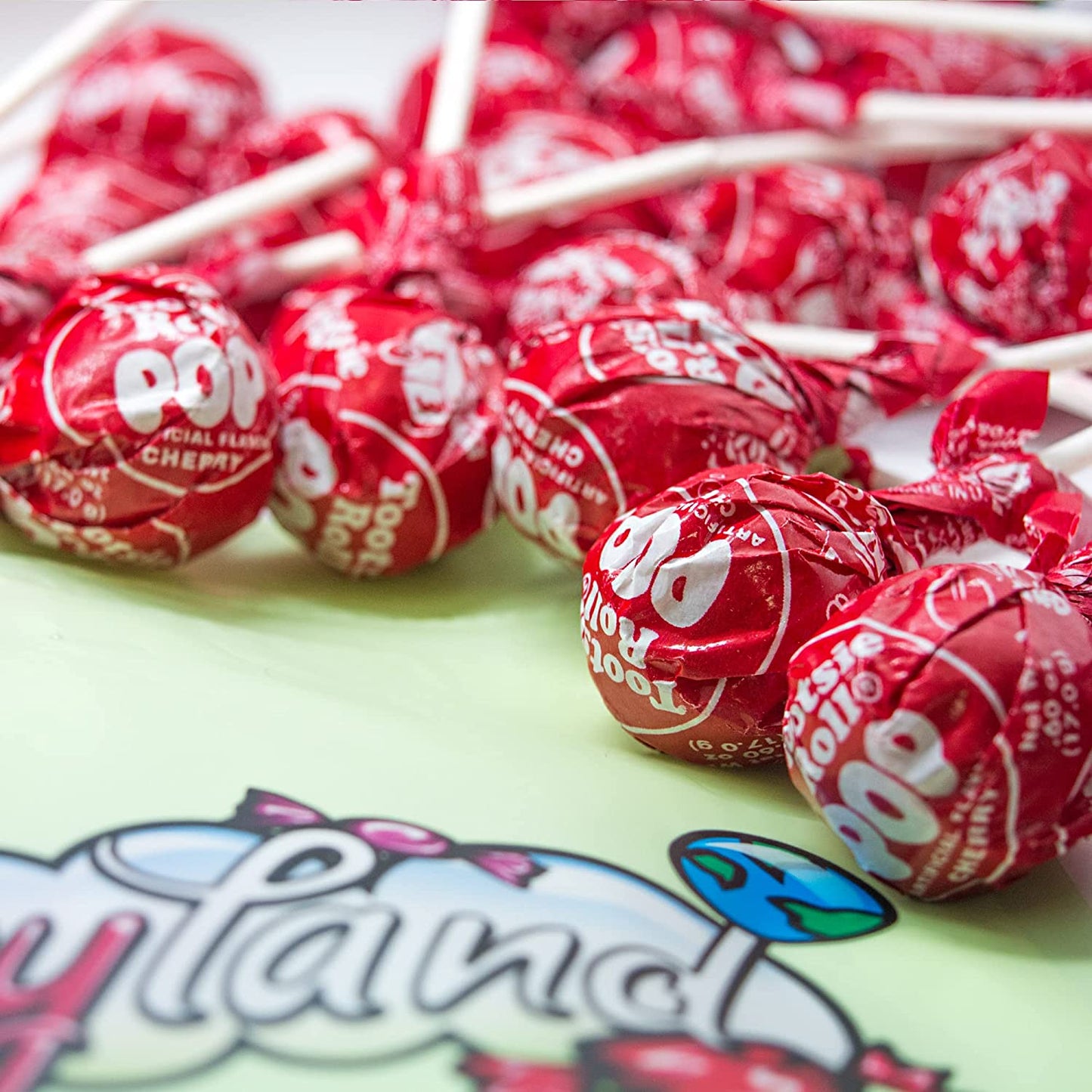 Red Cherry Tootsie Pops (Approx. 45 Count), Original Size Tootsie Roll Pops Suckers
