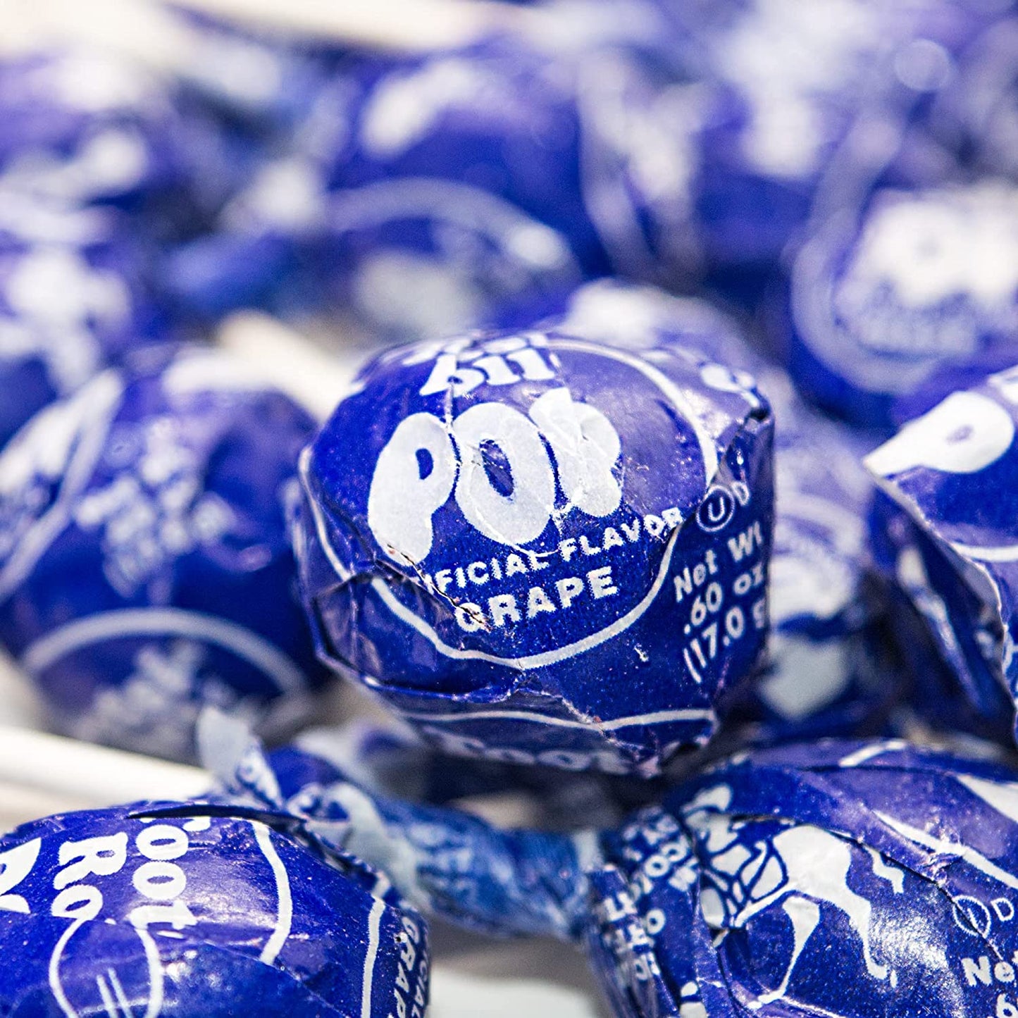 Grape Tootsie Pops (Approx. 45 Count), Original Size Tootsie Roll Pops Suckers - 2 LBS