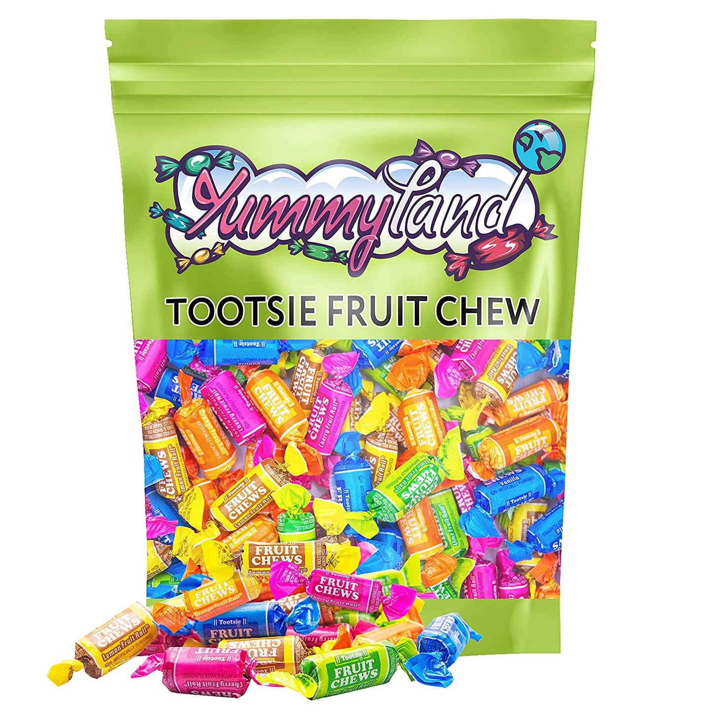 Tootsie Roll Fruit Chews Assorted Flavors Candy, Individually Wrapped Chewy Taffy Candy