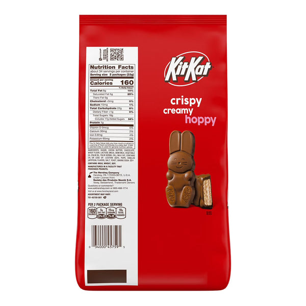 KIT KAT Easter Milk Chocolate Wafer Bunnies Candy, 65 pcs. Hershey's