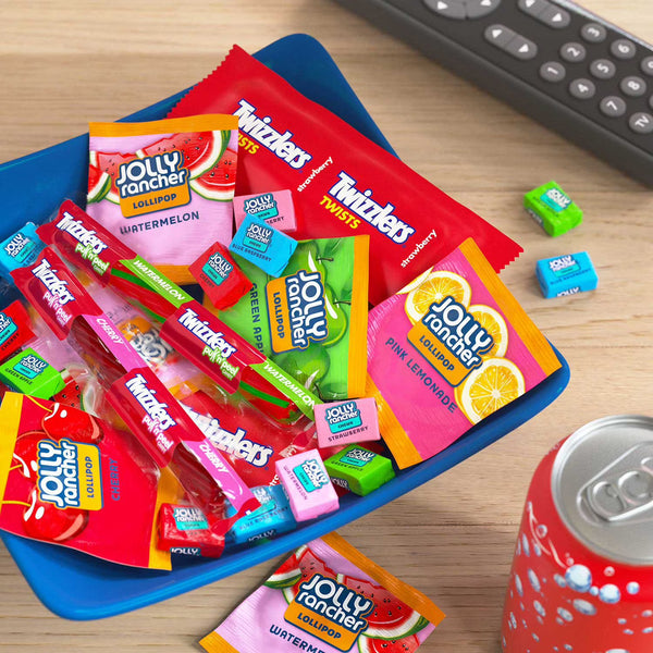 JOLLY RANCHER & TWIZZLERS Fruit Flavored Candy, Variety Pack, Fun Size, 270 pcs. Jolly Rancher
