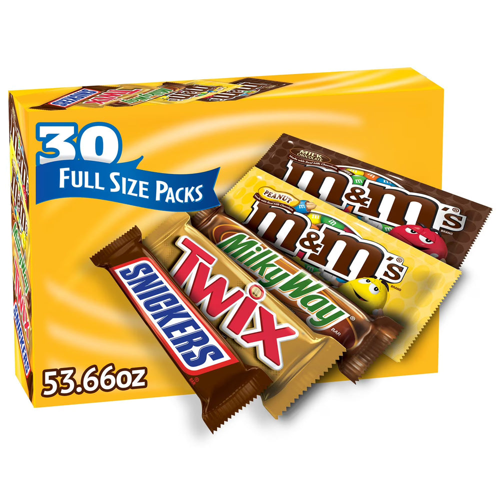Mars Chocolate Candy Bars, Variety Pack, Full Size, 30 pk. Mars