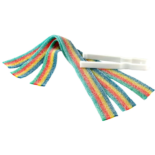 Sour Power Quattro Rainbow Candy Belts, 2.5 LB Bulk Tub