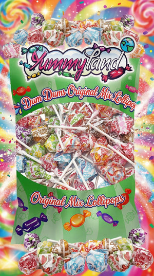 Dum Dums Original Mix Lollipops 1 LB (80 Pops) - Individually Wrapped Assorted Flavors, Gluten-Free Hard Candy