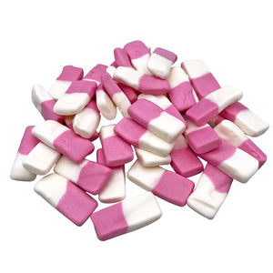 Smarties Squashies Candies - Raspberry and Cream Flavored Marshmallow Soft Foam Gummies - Pack of 3.