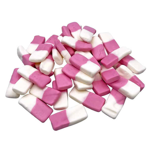 Smarties Squashies Candies - Raspberry and Cream Flavored Marshmallow Soft Foam Gummies - Pack of 3.