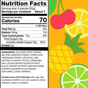 Smarties Squashies (Pack Of 3) Mixed Fruit Foam Marshmallows Gummies Candy Gluten Free Gummy Candy Bulk Peanut Free Perfect for Birthday & Holiday Party Favors