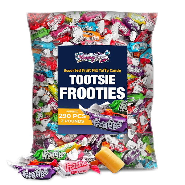 Tootsie Frooties Assorted Fruit Chewy Candy – 2 LB Bulk Bag (290 Pieces), 10 Flavors, Individually Wrapped