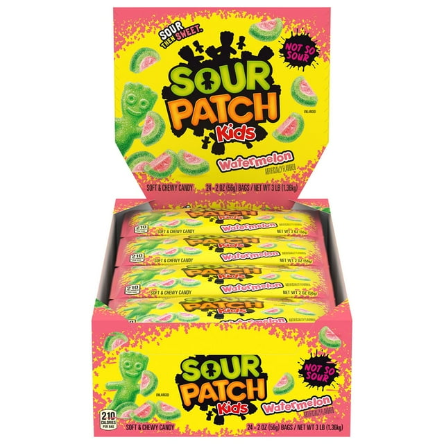 SOUR PATCH KIDS Watermelon Soft Chewy Candy, 2 oz., 24 pk.