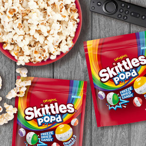 Skittles Pop'd Originals Freeze Dried, Resealable Candy, 5.5 oz, 2 pk. Mars