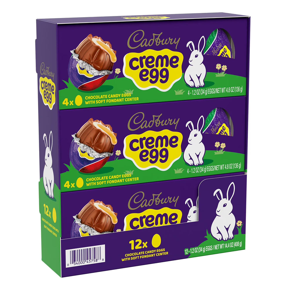 CADBURY CREME EGG Easter Milk Chocolate and Fondant Candy, 12 pk. Cadbury