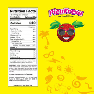 PicaFresa, Strawberry Gummy Coated With Chili and Sugar, 225 pcs. YUMMYLAND
