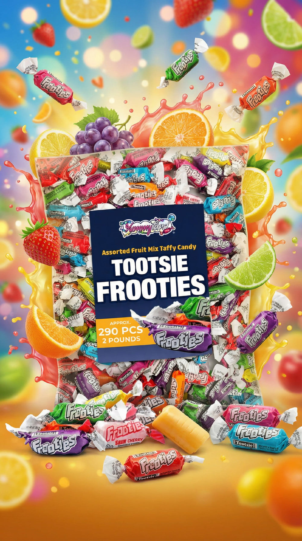 Tootsie Frooties Assorted Fruit Chewy Candy 10 Flavors Tootsie