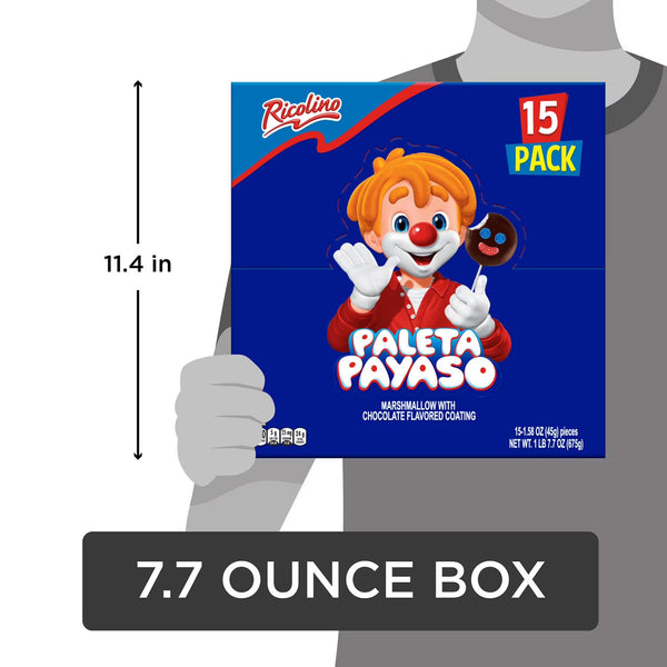 Paleta Payaso Chocolate Marshmallow Lollipop, 1.58 oz., 15 pk. YUMMYLAND