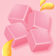 All Pink Strawberry Chewy Candy – 1 LB (Approx. 90 pieces) Bulk Bag by YummyLand