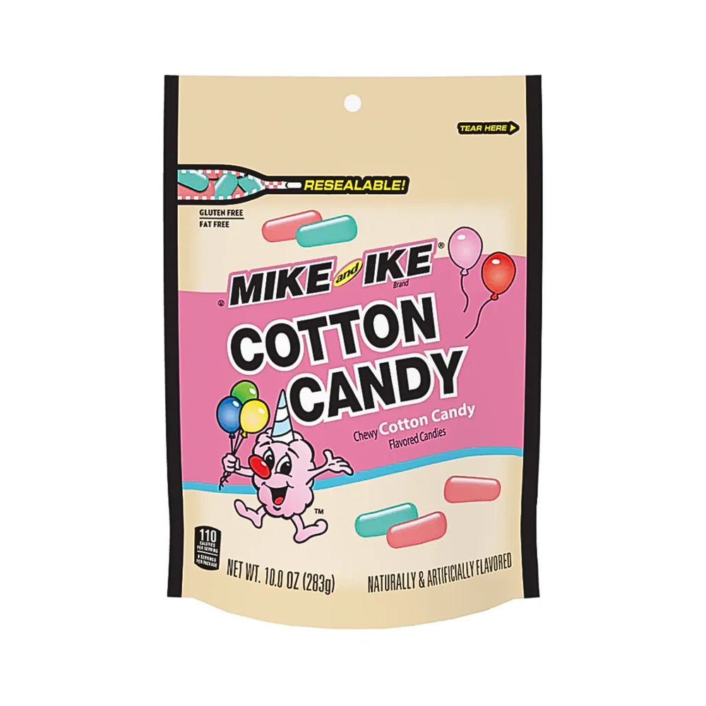 Mike and Ike Cotton Candy Limited Edition Chewy Candy – 10 oz Resealable Bag