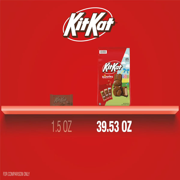 KIT KAT Easter Milk Chocolate Wafer Bunnies Candy, 65 pcs. Hershey's