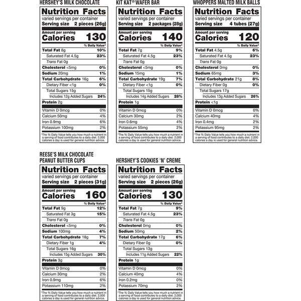 HERSHEY'S Assorted Chocolate Factory Favorites Snack Size Candy, 155 pcs. Hershey's