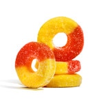 Gummi Peach Rings Gummi Peach Rings Candy – Soft & Chewy Peach Flavored Gummies, Sweet Fruity Candy Rings