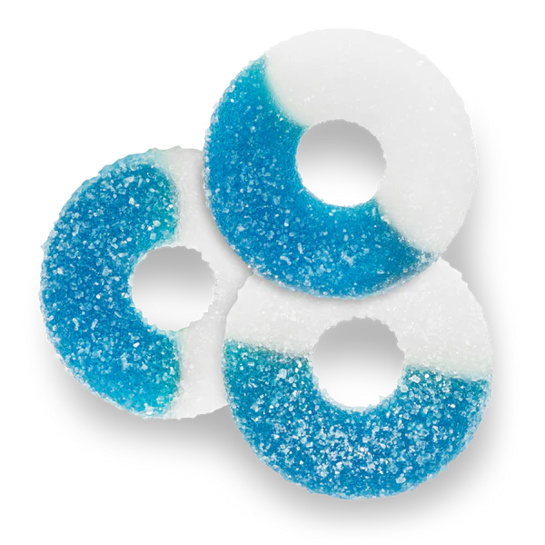 Blue Raspberry Gummy Rings - Bulk Bag, Gummy Candy