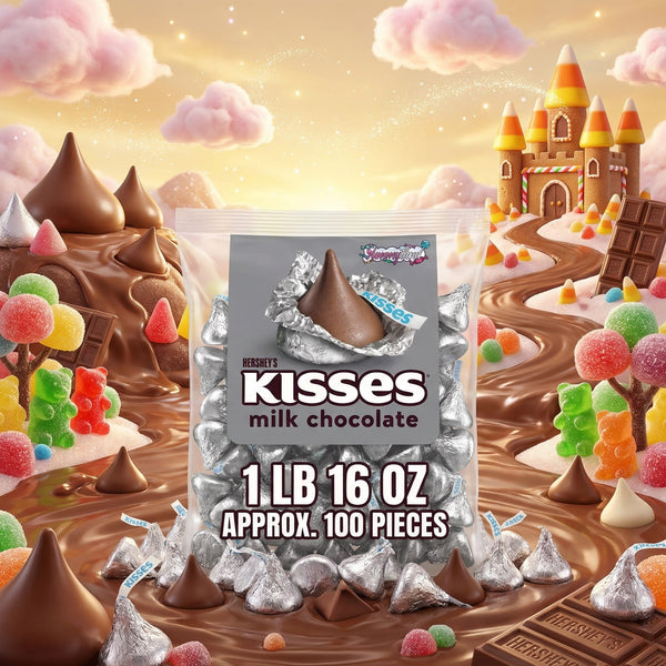 HERSHEY'S KISSES Milk Chocolate Candy, Bulk Bag