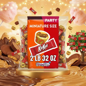 Kit Kat and Reese's Miniatures Assorted Milk Chocolate Candy, Bulk Bag