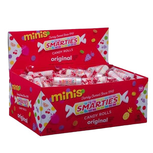 Caramelos Mini Rolls Smarties, 160 unidades, 28 oz – Caramelos con sabor a frutas dulces y ácidos envueltos individualmente, caramelos a granel sin gluten para fiestas, aulas y oficinas