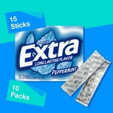 Extra Peppermint Sugar Free Chewing Gum, 15 pcs., 10 pk.