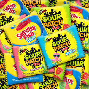 SOUR PATCH KIDS and SWEDISH FISH Candy, Fun Size, 200 pk. Sour Patch Kids