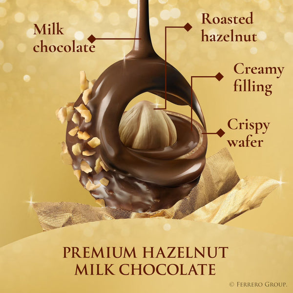 Ferrero Rocher Premium Milk Chocolate Hazelnut, 48 ct. Ferrero