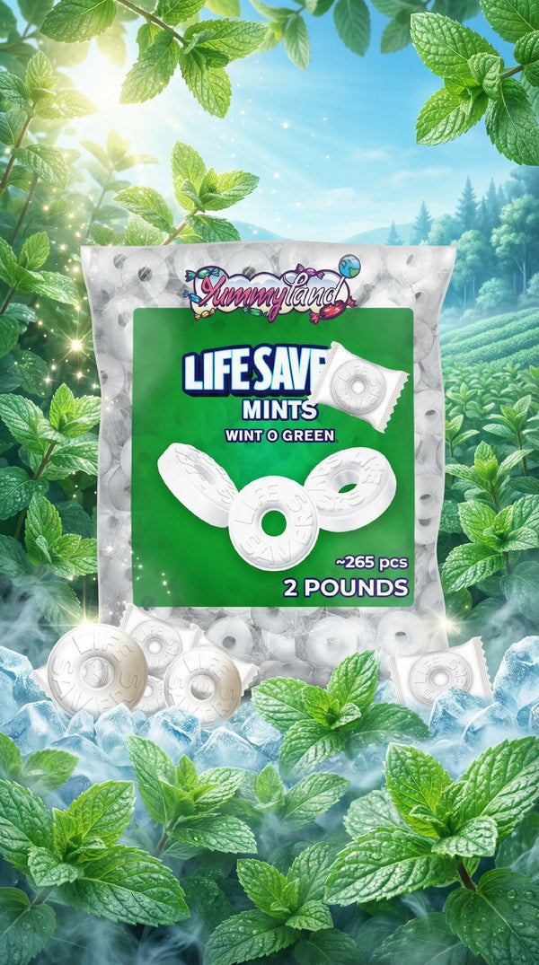 Mints Green Packet Wint-O-Green Mints – 2 LB Bulk Bag (Approx. 265 Pieces) Hard Candy