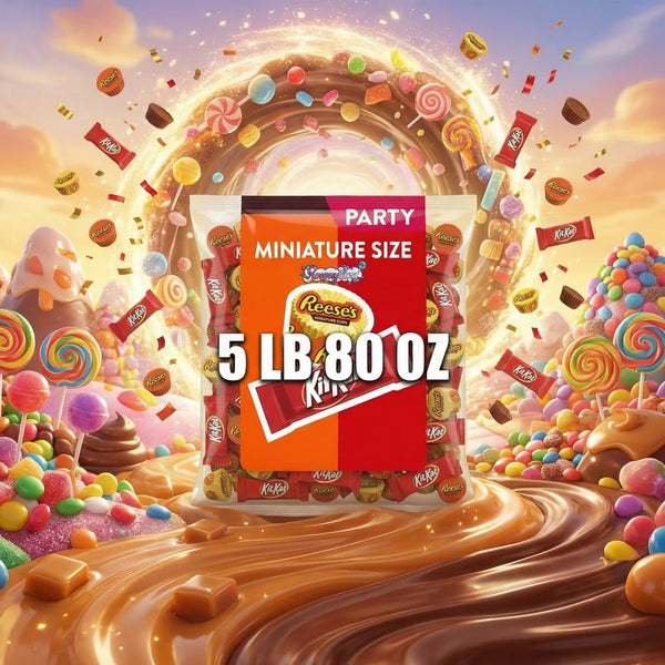 Kit Kat and Reese's Miniatures Assorted Milk Chocolate Candy, Bulk Bag
