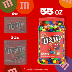 M&M'S Peanut Butter Milk Chocolate Candy, 55 oz. Mars
