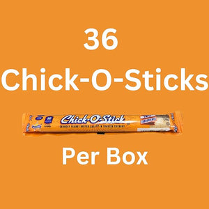 Chick O Stick 0.7 oz Candy Sticks – 36 Count Box – Old-Fashioned Peanut Butter Coconut Crunch Candy – Retro Bulk Candy for Sharing, Gift Baskets & Office Snacks
