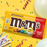 M&M'S Peanut Milk Chocolate Candy, Share Size, 3.27 oz., 24 pk.