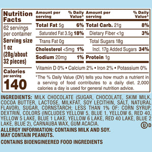 M&M's Milk Chocolate Assorted Pastel Easter Candy Bulk Jar 62 oz. Mars