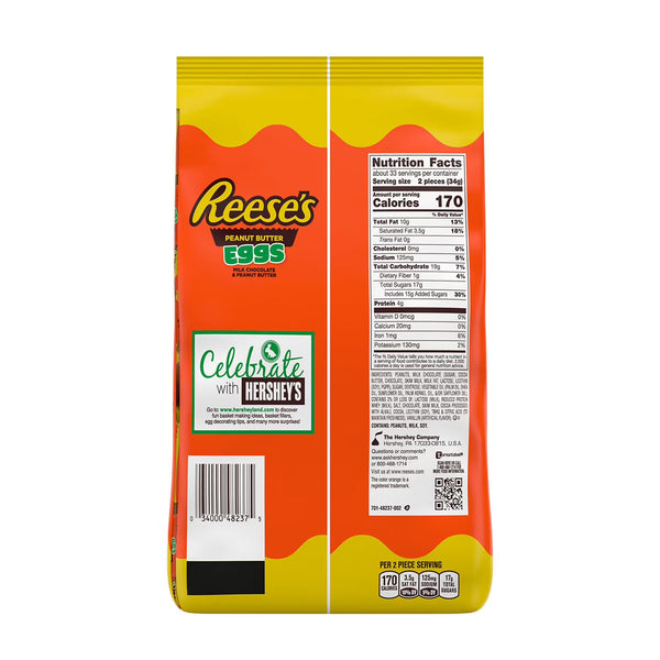 REESE'S Milk Chocolate Peanut Butter Eggs Easter Candy 65 pcs. Hershey's