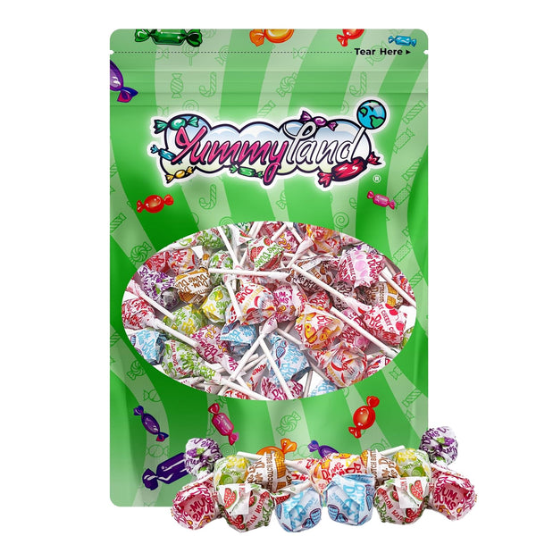 Dum Dums Original Mix Lollipops – 1 LB (80 Pops) Bulk Bag, Individually Wrapped Assorted Flavors, Gluten-Free Hard Candy – Packed by YummyLand