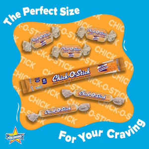 Chick O Stick 0.7 oz Candy Sticks – 36 Count Box – Old-Fashioned Peanut Butter Coconut Crunch Candy – Retro Bulk Candy for Sharing, Gift Baskets & Office Snacks