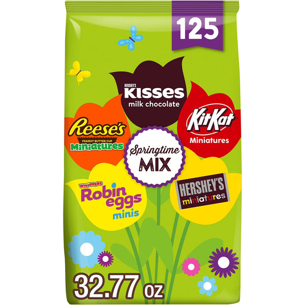 HERSHEY'S Easter Springtime Mix Chocolate Candy, Variety Pack, 125 pcs. Hershey's