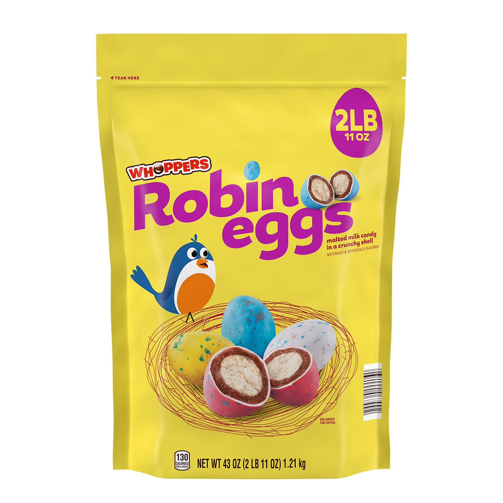 WHOPPERS Robin Eggs Malted Milk Balls, Easter Candy 43 oz. YUMMYLAND