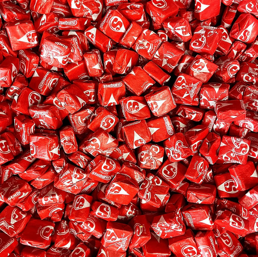 Starburst Cherry Chewy Candy 1 LB (16 oz) – Single Flavor Red Soft Fruit Chews, Individually Wrapped