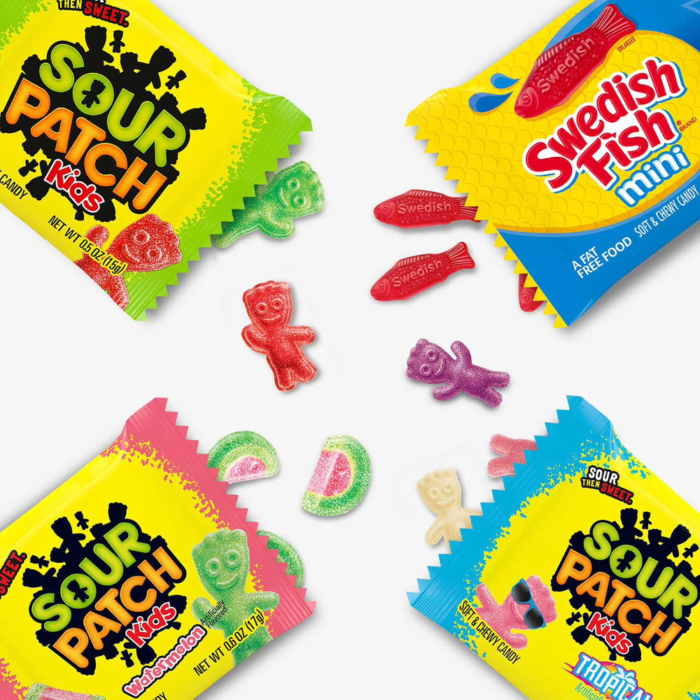 SOUR PATCH KIDS and SWEDISH FISH Candy, Fun Size, 200 pk. Sour Patch Kids