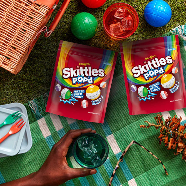 Skittles Pop'd Originals Freeze Dried, Resealable Candy, 5.5 oz, 2 pk. Mars