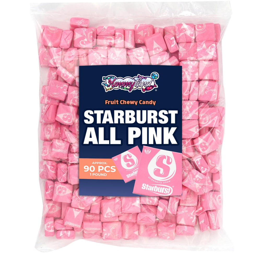 Starburst All Pink Strawberry Chewy Candy – 1 LB (Approx. 90 pieces) Bulk Bag by YummyLand