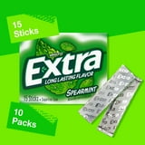 Extra Spearmint Sugar Free Chewing Gum Bulk Pack 15 pcs., 10 pk.