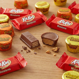 Kit Kat and Reese's Miniatures Assorted Milk Chocolate Candy, Bulk Bag