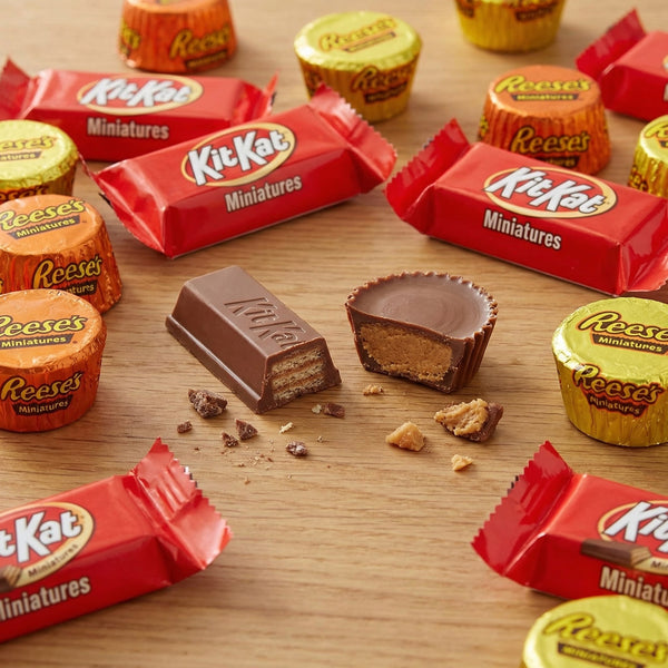 Kit Kat and Reese's Miniatures Assorted Milk Chocolate Candy, Bulk Bag