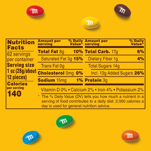 M&M'S Peanut Milk Chocolate Candy, 62 oz. Mars