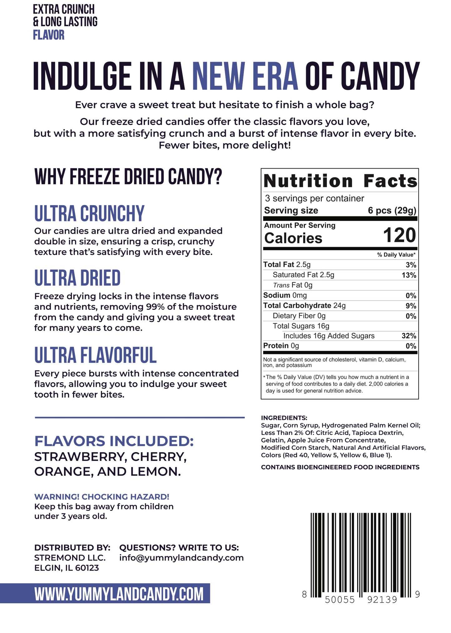 Freeze Dried Crunchy Cubes Candy - 3 oz